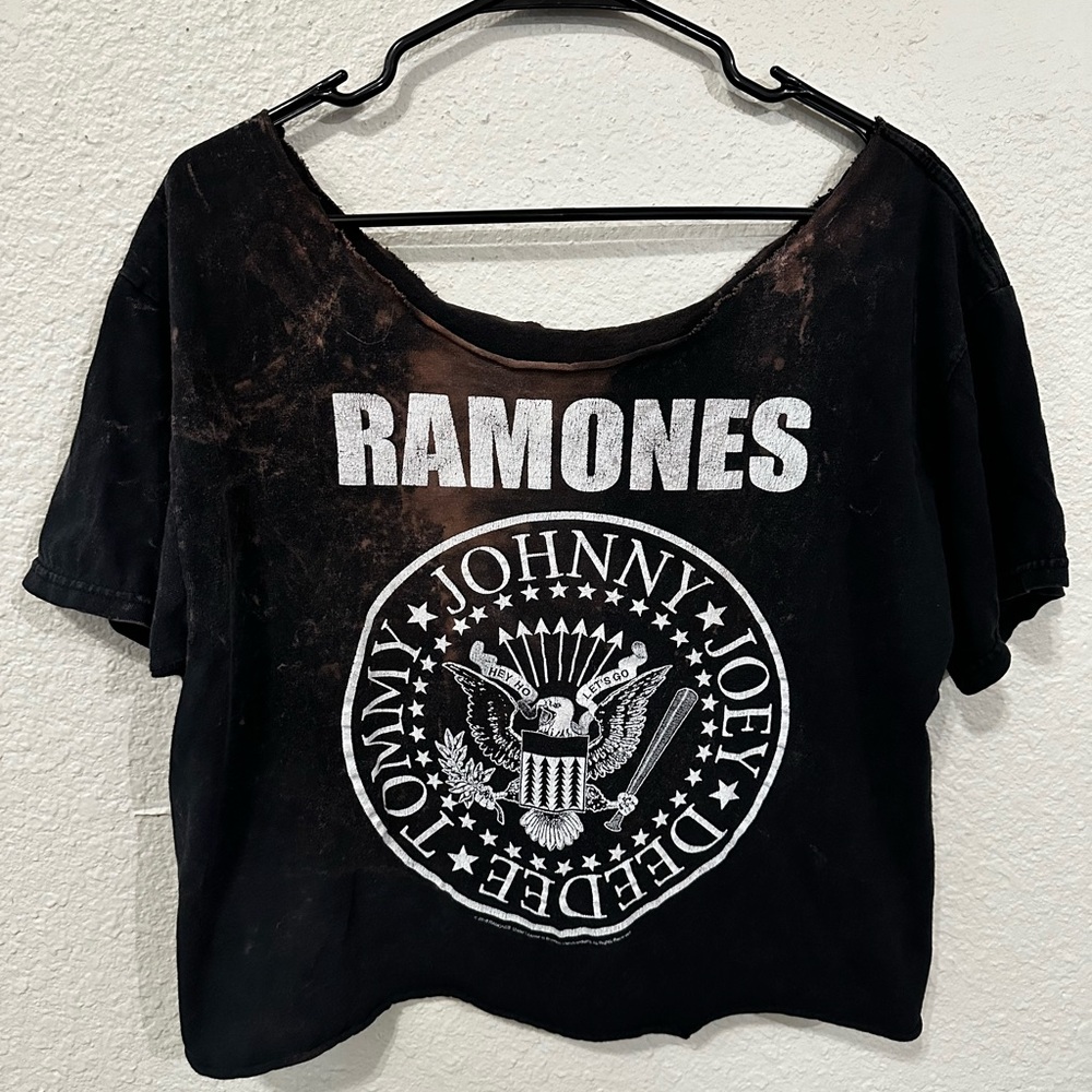 Ramones Distressed Crop Top